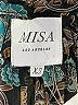 MISA Los Angeles 100% Polyester Teal Short Sleeve Blouse Size XS - photo 7