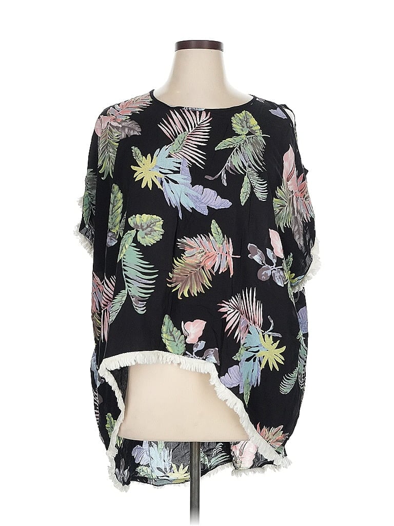 Pre-owned Unbranded 3/4 Sleeve Blouse In Black