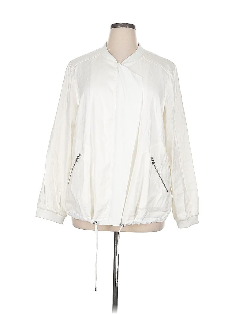 Pre-owned Nydj Jacket In White