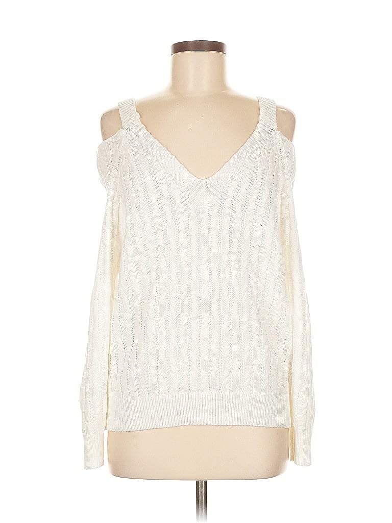 Pre-owned Unbranded Pullover Sweater In White