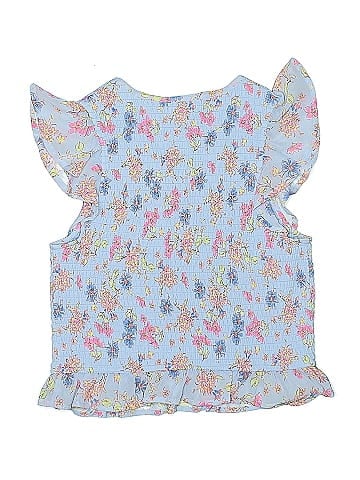 Aqua Short Sleeve Blouse (view 2)
