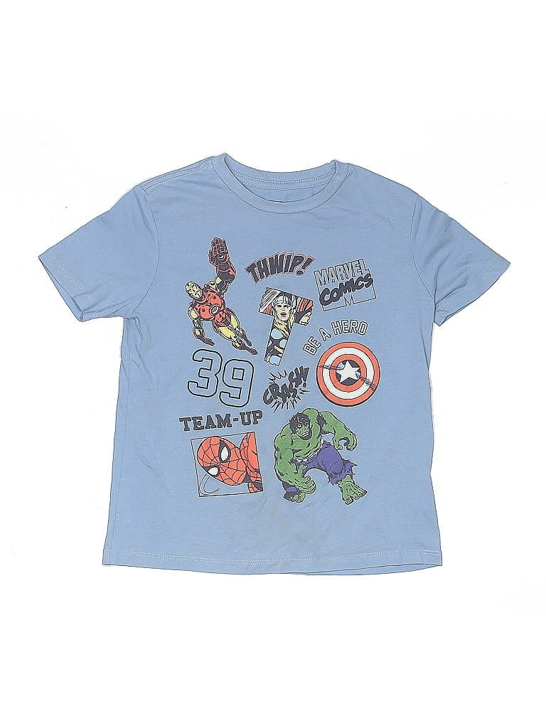 Pre-owned Marvel Kids' Short Sleeve T-shirt In Blue