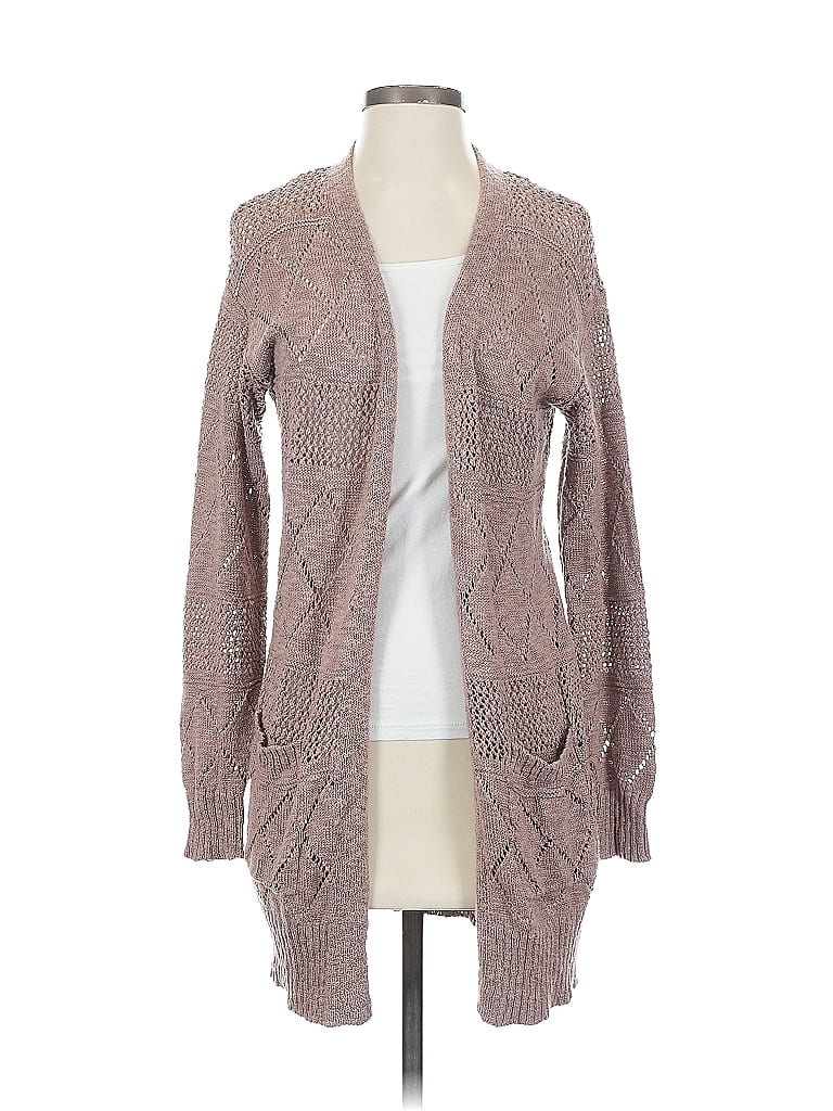 Pre-owned Hooked Up Cardigan Sweater In Brown