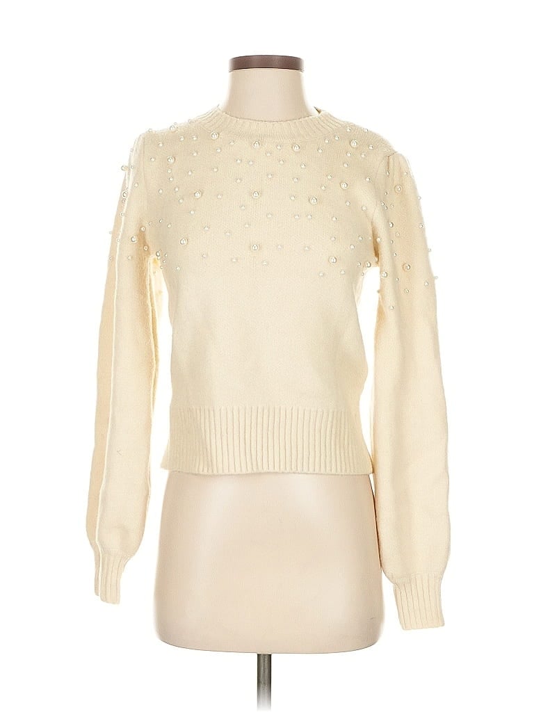 Pre-owned Lulus Pullover Sweater In White