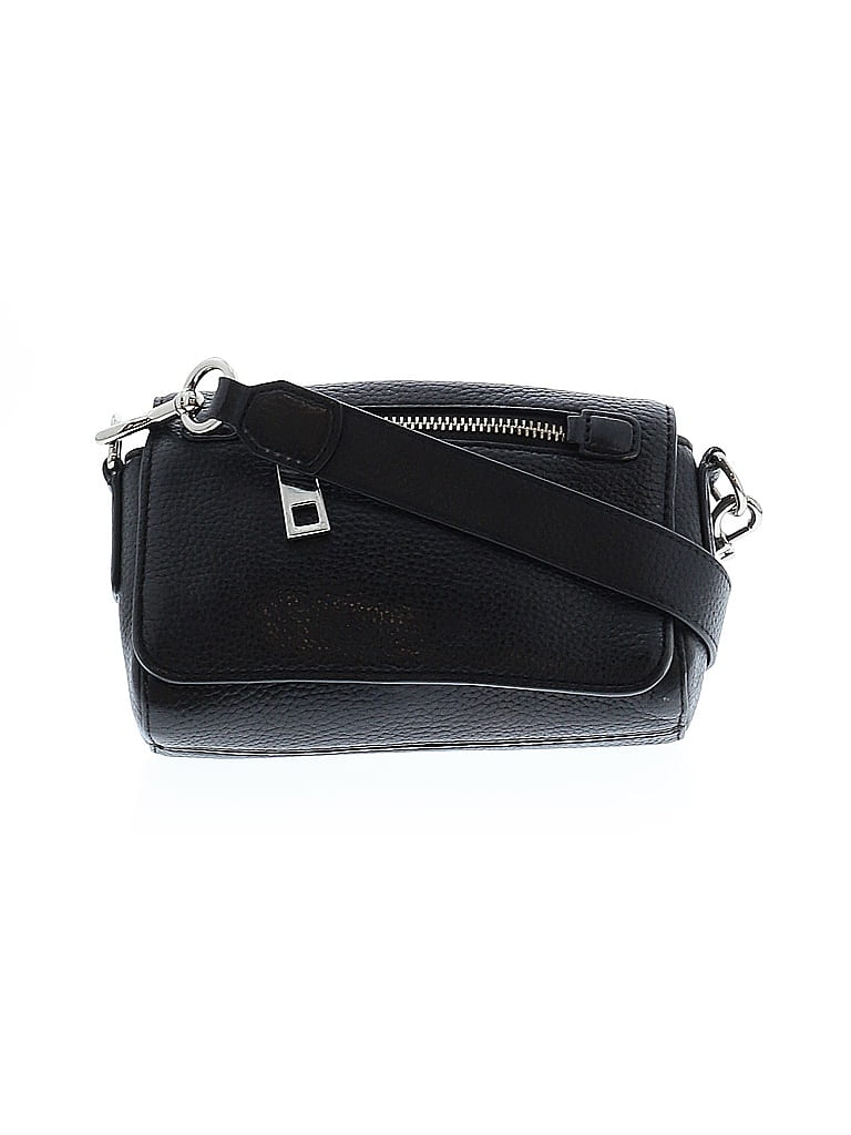 Pre-owned Marc Joseph New York Leather Crossbody Bag In Black