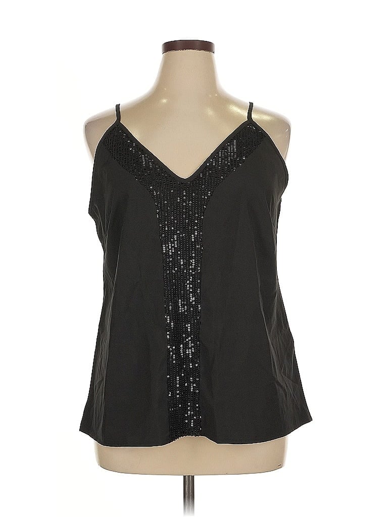 SHEIN CURVE Pre-owned Sleeveless Blouse In Black