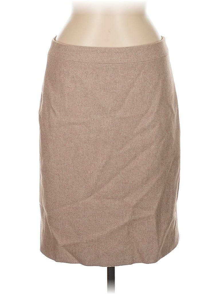 Pre-owned J.crew Factory Store Wool Skirt In Brown