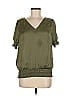 1.State 100% Polyester Green Short Sleeve Blouse Size M - photo 1