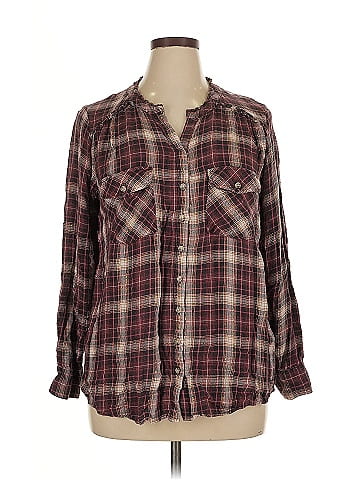 Democracy Long Sleeve Button-Down Shirt (view 1)