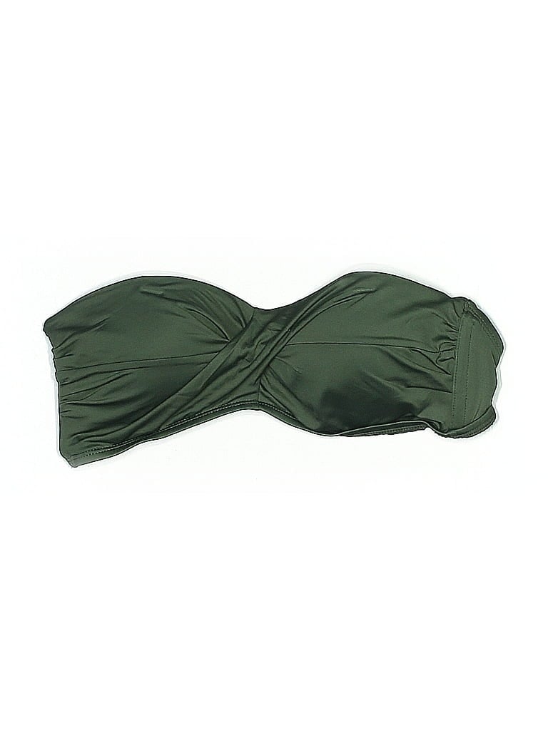 Pre-owned Kona Sol Swimsuit Top Gray Solid Pattern Swimwear