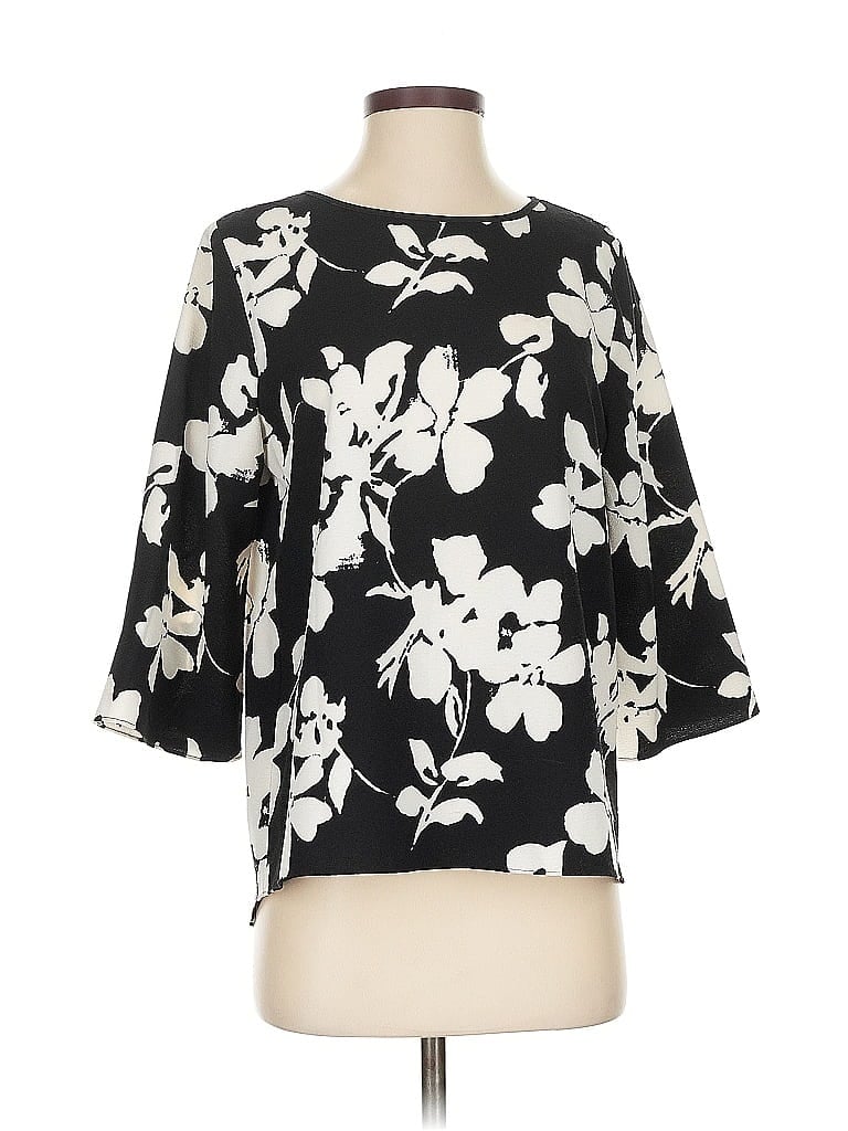 Pre-owned Vince Camuto 3/4 Sleeve Blouse In Black