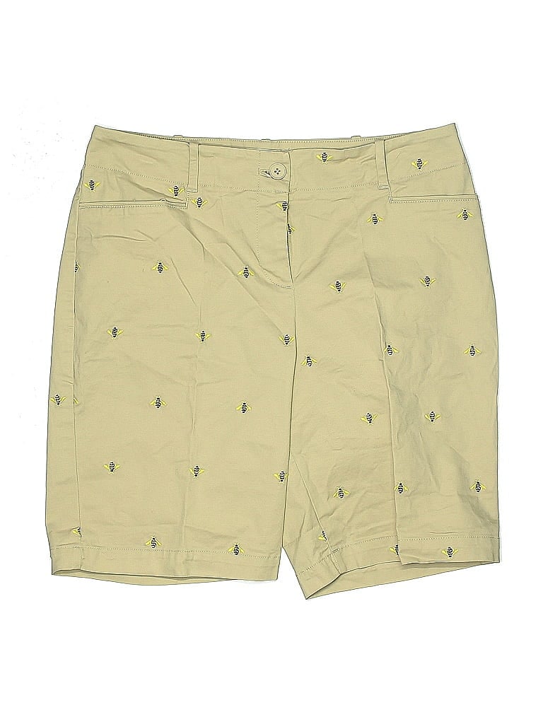 Pre-owned Talbots Outlet Khaki Shorts In Yellow