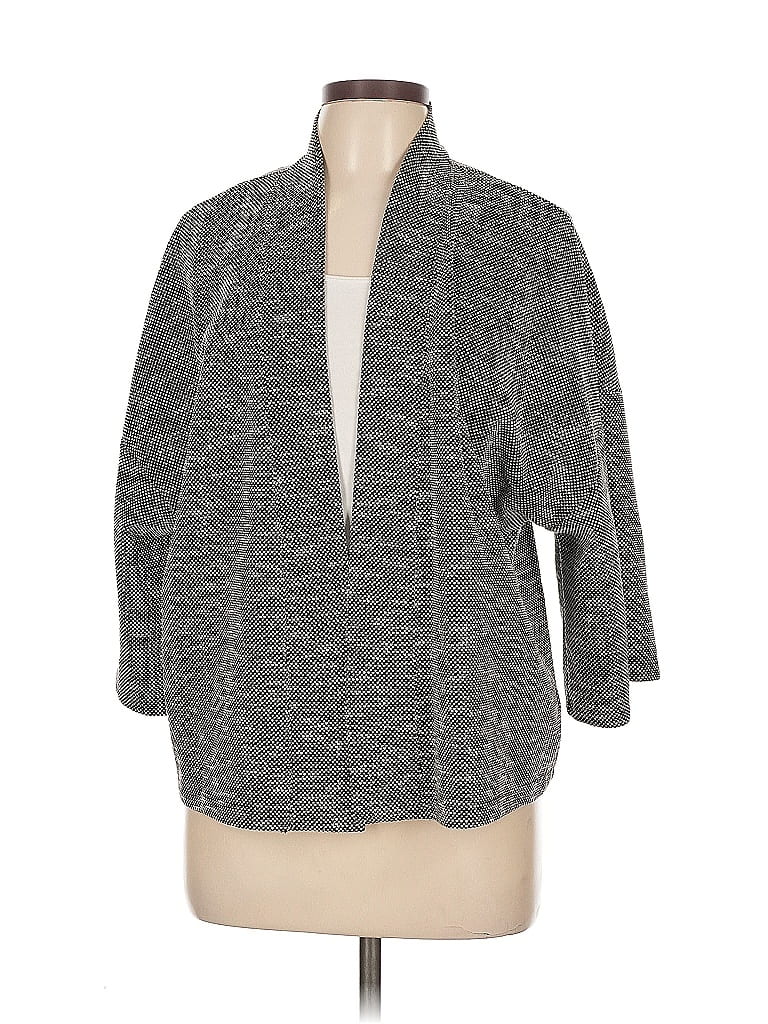 Pre-owned Kasper Cardigan Sweater In Gray