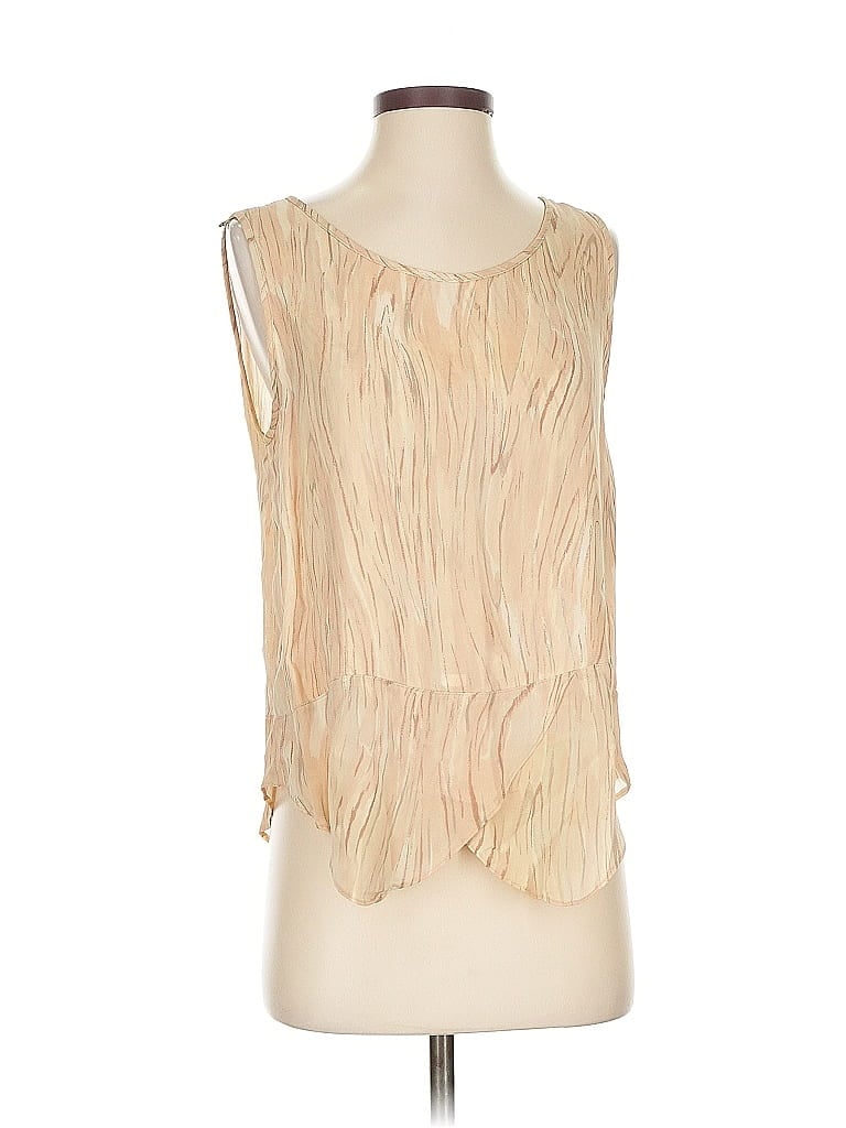 Pre-owned Platinum Sleeveless Blouse In Gold