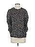 Tibi 100% Viscose Black 3/4 Sleeve Top Size 2 - photo 1