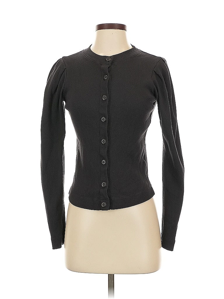 Pre-owned Amo Long Sleeve Top Black Sweetheart Neckline Tops