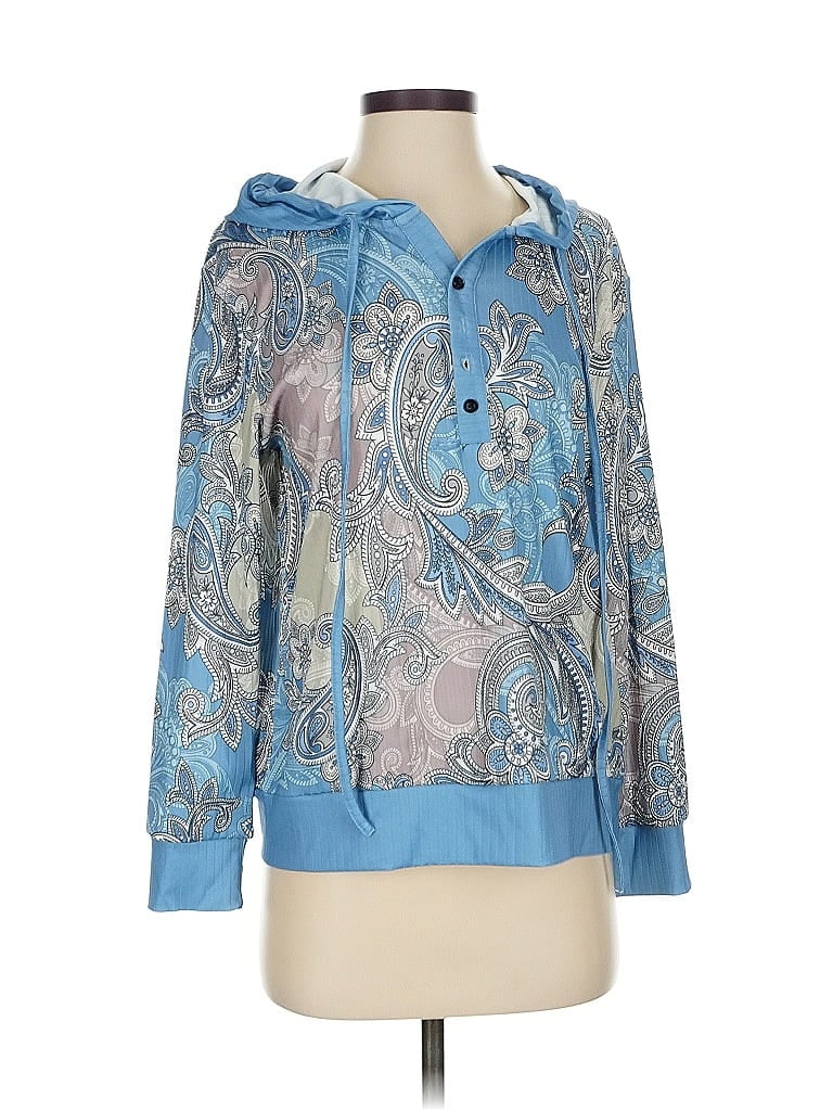 Pre-owned Unbranded Pullover Hoodie In Blue