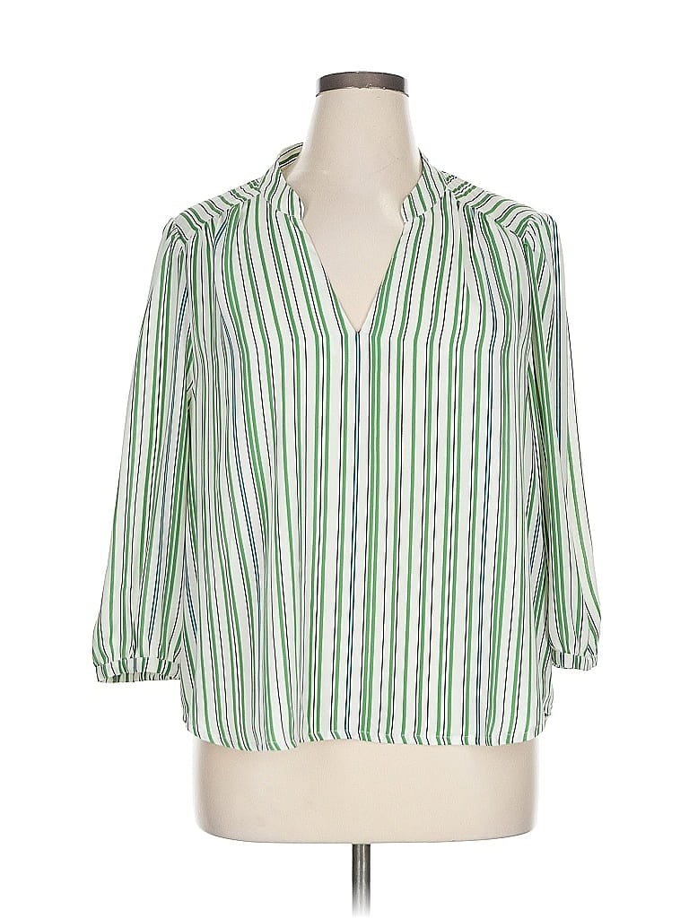 Click to view more detailed imagery on our partner's website Pre-owned Cabi 3/4 Sleeve Blouse In Green