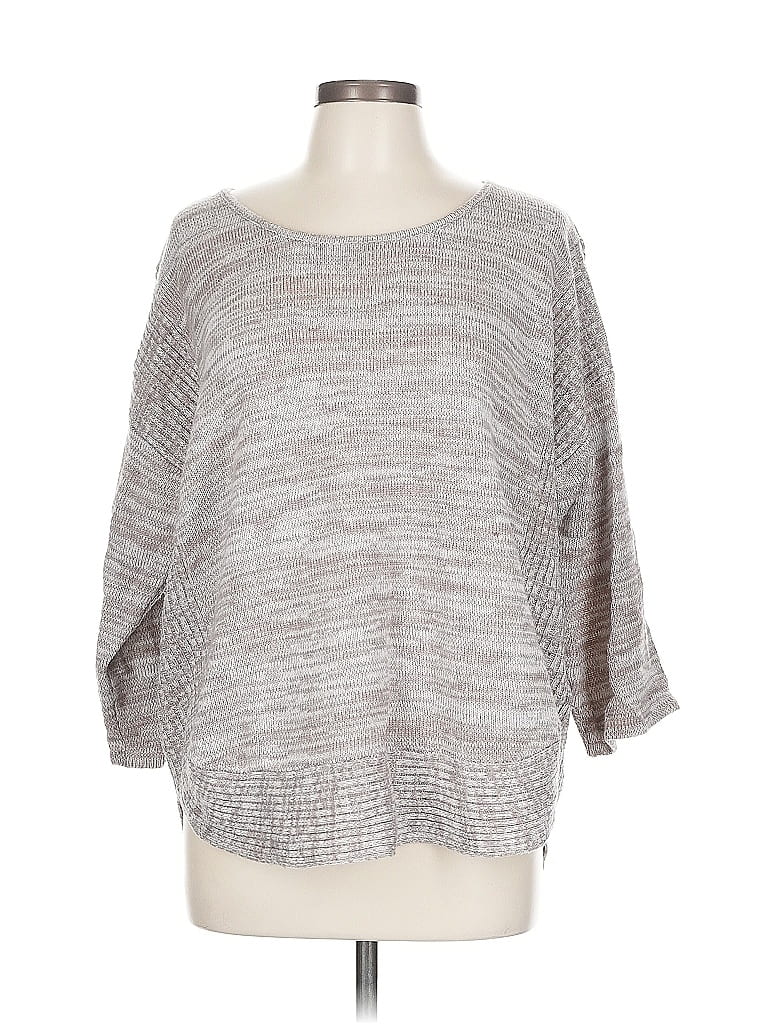 Pre-owned New York And Company Pullover Sweater In Gray