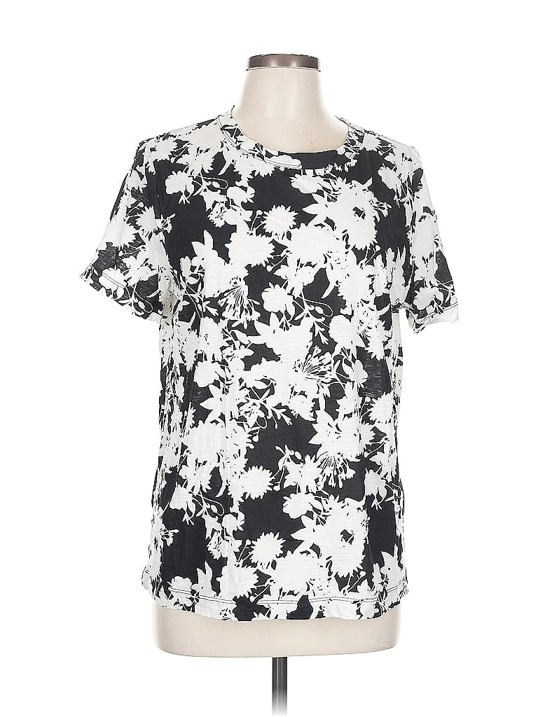 Pre-owned Ann Taylor Loft Short Sleeve T-shirt In Black