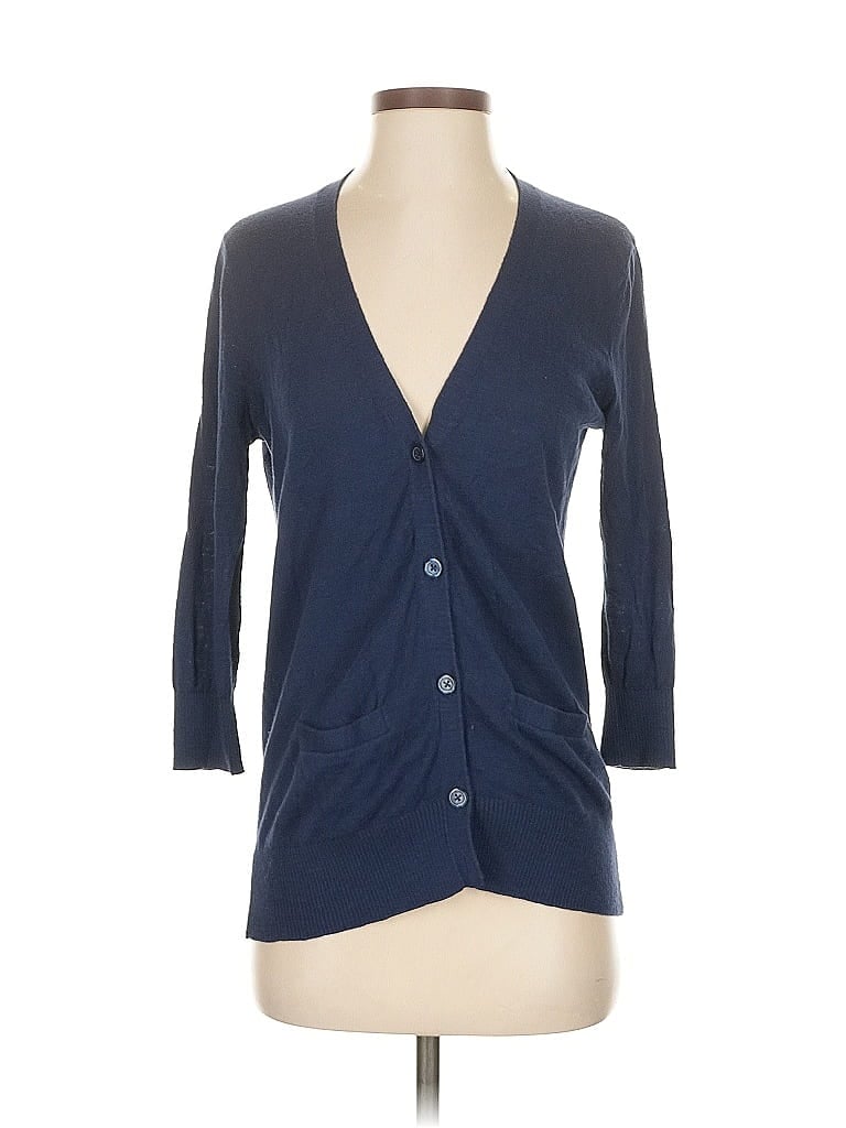 Pre-owned Banana Republic Factory Store Cardigan Sweater In Blue