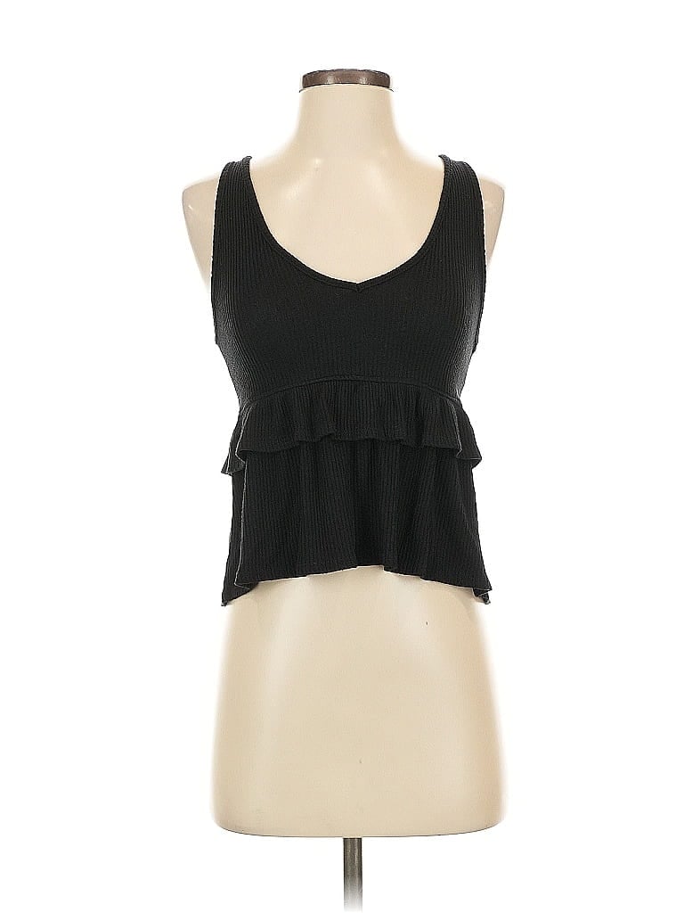 Pre-owned Jun & Ivy Sleeveless Top Black Sweetheart Neckline Tops