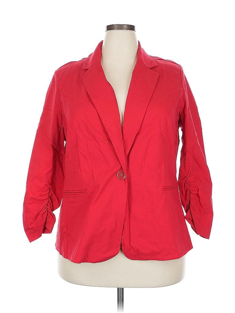 Click to view more detailed imagery on our partner's website Pre-owned Roz & Ali Blazer Jacket In Red