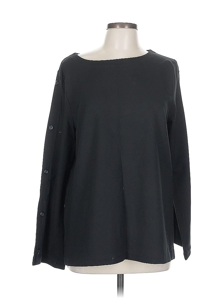 Click to view more detailed imagery on our partner's website Pre-owned Jjill Long Sleeve Top Black Boatneck Tops