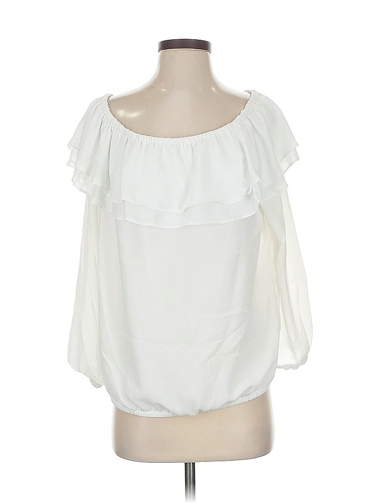 Pre-owned Michael Michael Kors 3/4 Sleeve Blouse In White