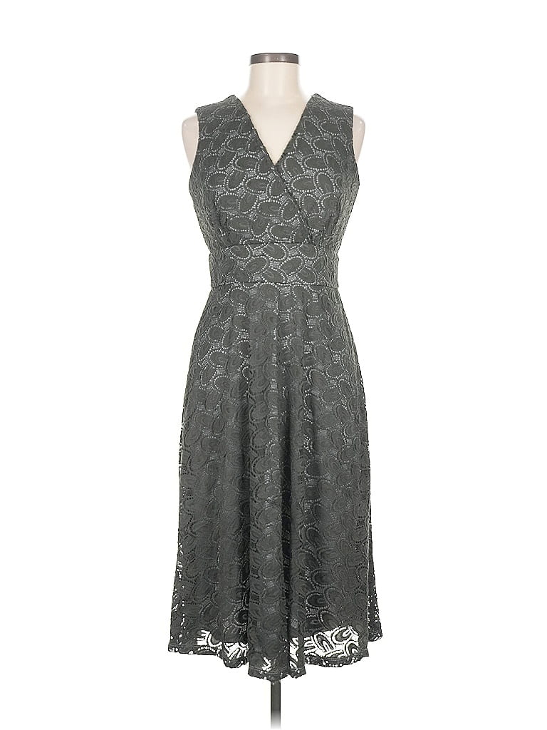 Pre-owned Christopher & Banks Cocktail Dress In Gray