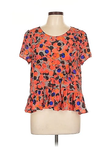 HD in Paris Short Sleeve Silk Top (view 1)