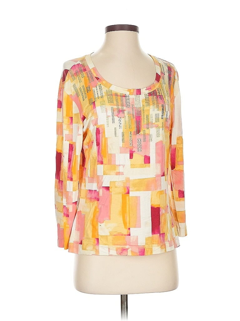 Click to view more detailed imagery on our partner's website Pre-owned St John 3/4 Sleeve T-shirt In Yellow