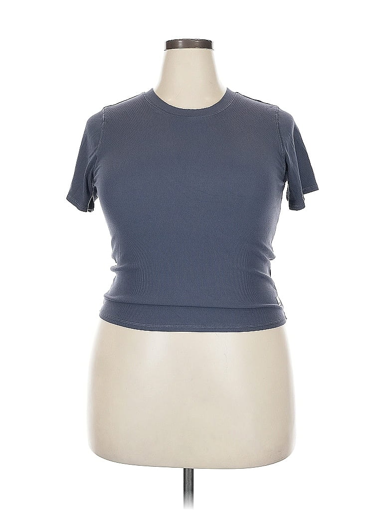 Pre-owned Unbranded Active T-shirt In Blue