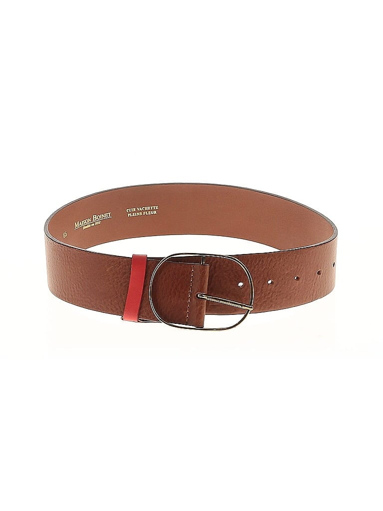 Pre-owned Maison Boinet Leather Belt In Brown