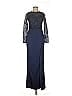 Mac Duggal 100% Polyester Blue Cocktail Dress Size 6 - photo 1