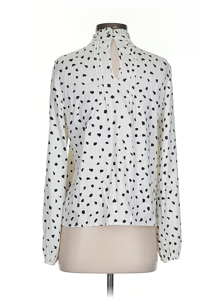 Pre-owned Maison D' Amelie Long Sleeve Blouse In White