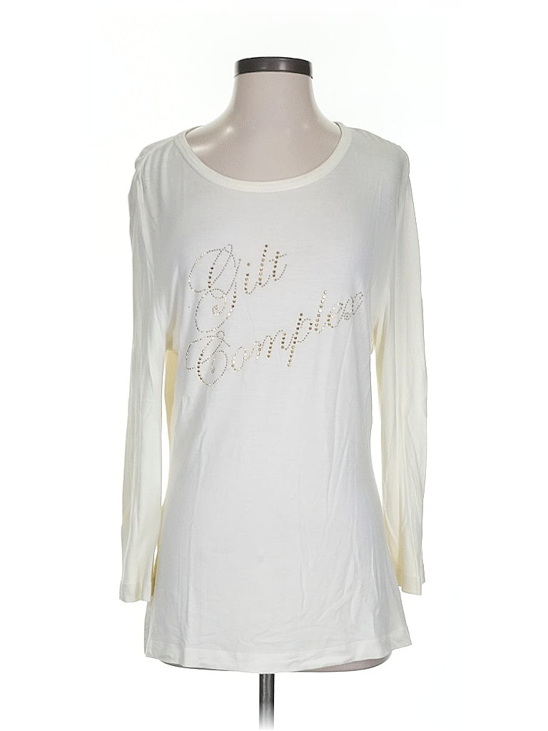 Click to view more detailed imagery on our partner's website Pre-owned St. John Exclusively For Nordstrom 3/4 Sleeve T-shirt In White