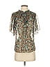 MISA Los Angeles 100% Polyester Teal Short Sleeve Blouse Size XS - photo 1