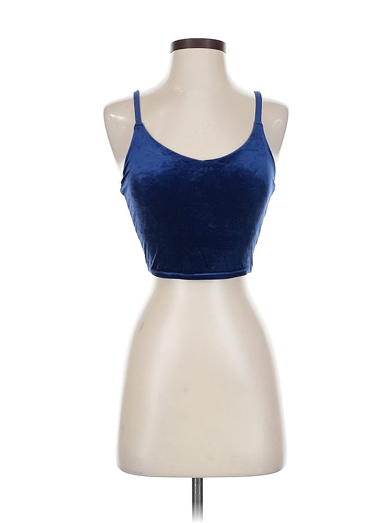 Pre-owned Athleta Tank Top Blue Strapless Neckline Tops