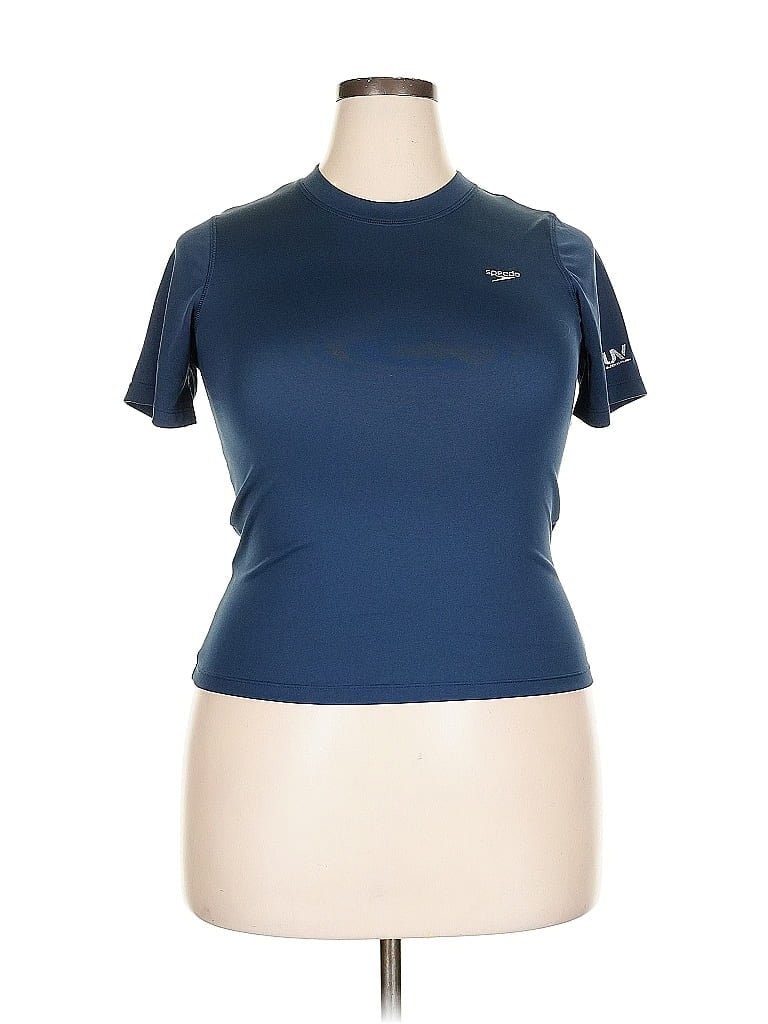 Pre-owned Speedo Active T-shirt In Blue