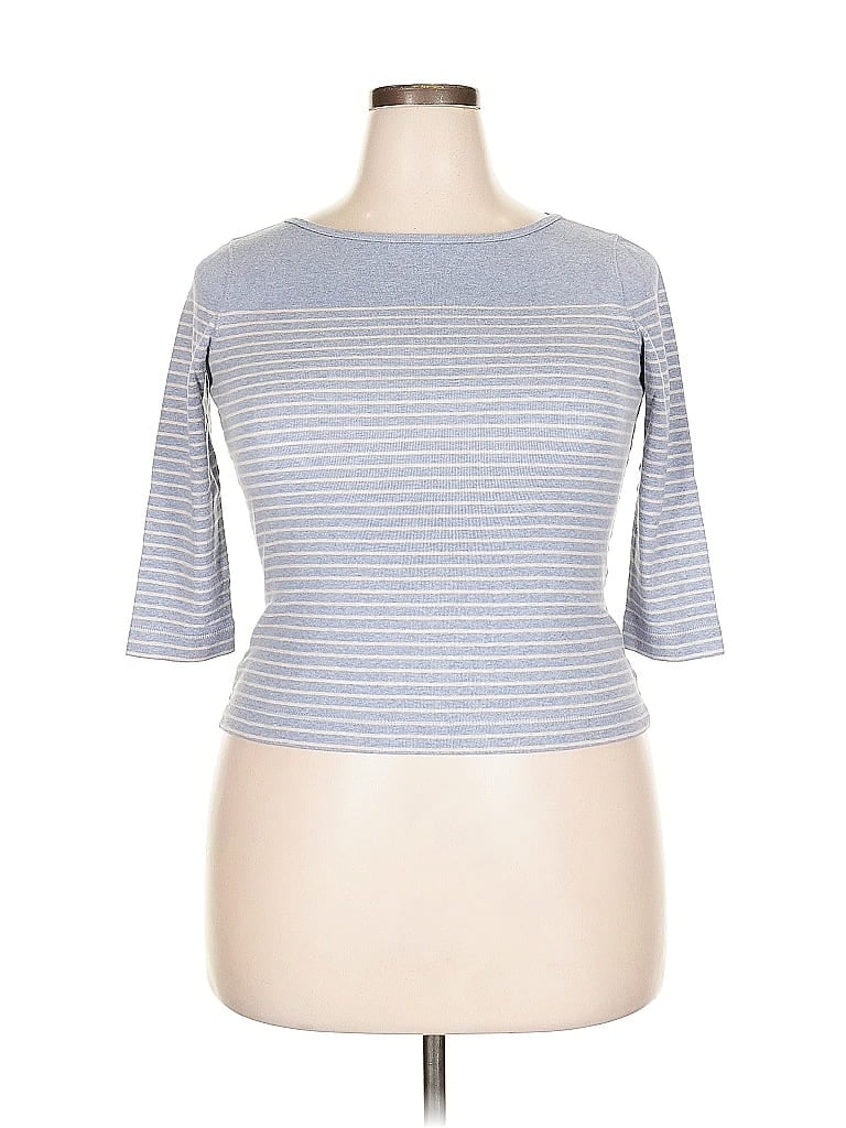 ANN TAYLOR Pre-owned 3/4 Sleeve T-shirt In Blue