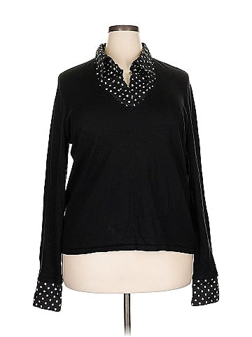 Lauren by Ralph Lauren Long Sleeve Silk Top (view 1)