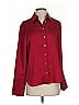Anne Klein 100% Polyester Burgundy Red Long Sleeve Blouse Size S - photo 1