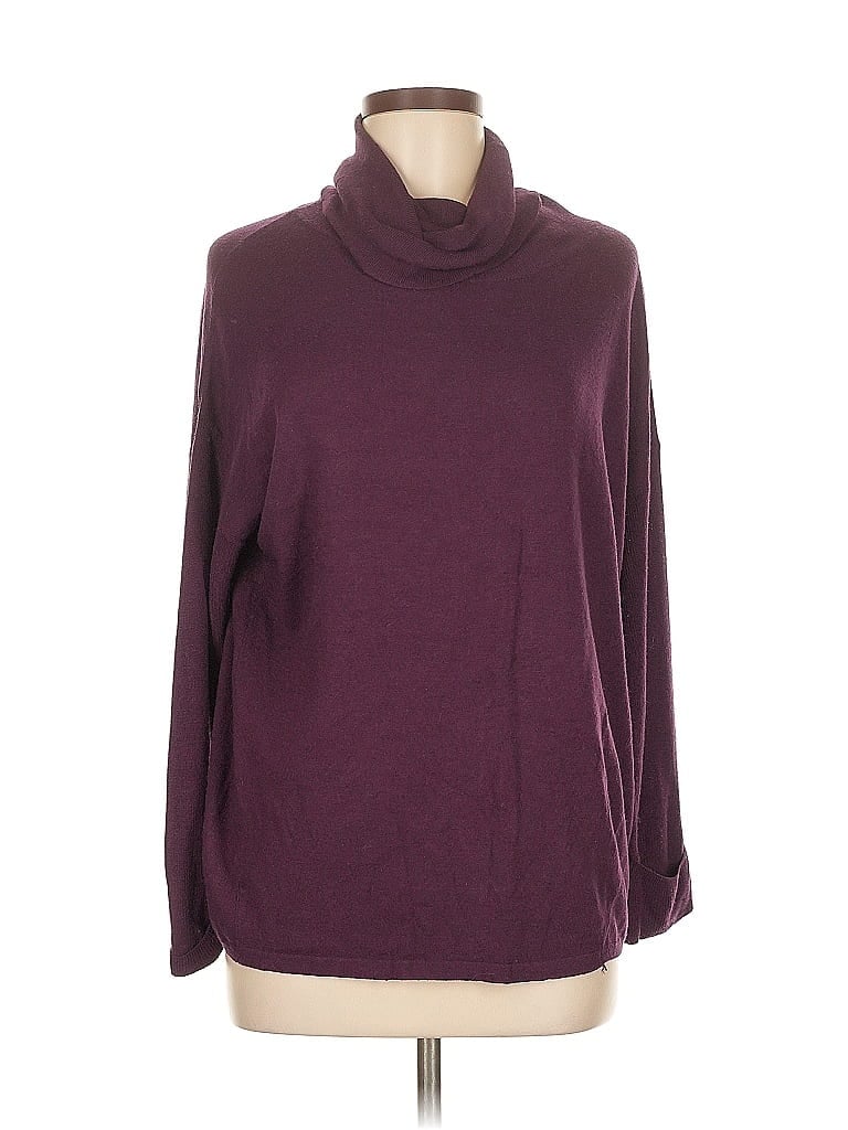 Pre-owned Violeta By Mango Long Sleeve Turtleneck In Burgundy
