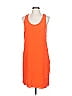 J.Crew 100% Polyester Solid Orange Casual Dress Size 10 (tall) - photo 1