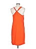 J.Crew 100% Polyester Solid Orange Casual Dress Size 10 (tall) - photo 2