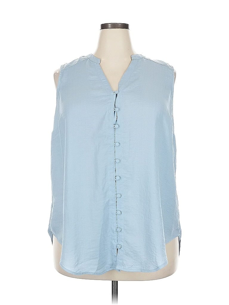 Pre-owned Torrid Sleeveless Blouse In Blue
