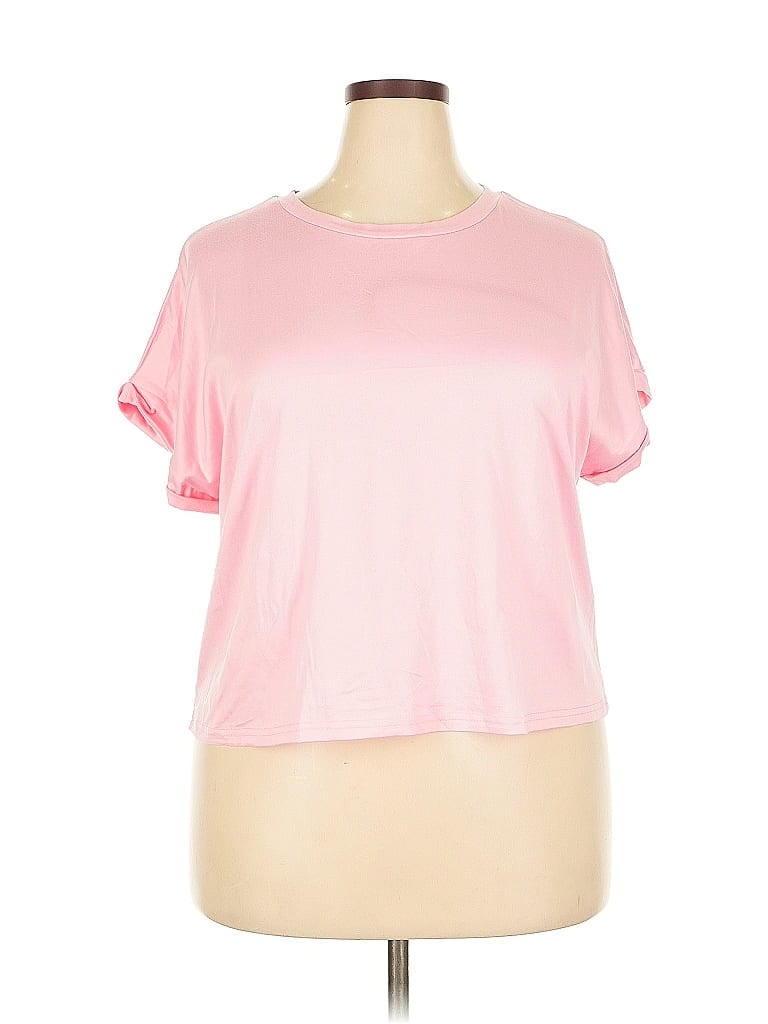 Pre-owned Unbranded Short Sleeve T-shirt In Pink