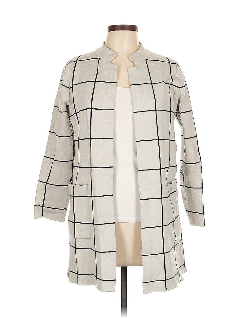 Pre-owned Tahari Cardigan Sweater In Gray