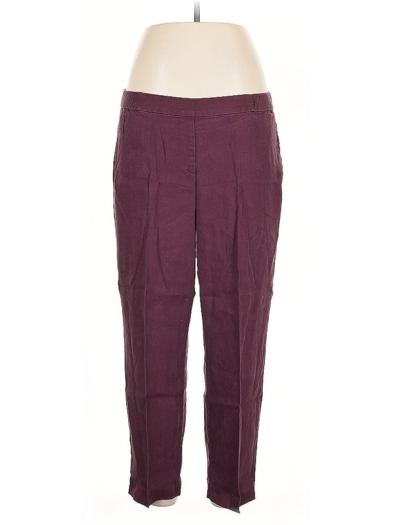 Pre-owned Jjill Active Pants In Burgundy